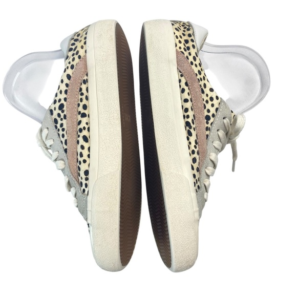 MADEWELL Sidewalk Low Top Sneaker Real fur-Dyed Calf Hair and Leather Size 6.5 - Picture 3 of 8